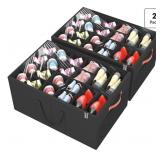 2 Pack Shoe Organizer for Closet, Large Shoe