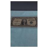 1935C  $1 Blue Seal Silver Certificate in Plastic