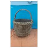 Handwoven Wicker Basket (11" x 14"  basket)  19"