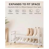New 2 Tier Expandable Shoe Rack for Closet,