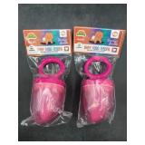 2 pink baby food feeders - new