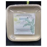 10x10in biodegradable natural plates - 2 packs of