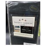 New - 2 king size pillow cases - black