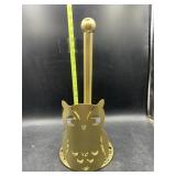 Golden owl paper towel holder