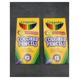New - 2 12pack crayola colored pencils