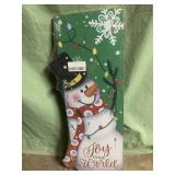 New - Christmas sign - snowman- 9.5 x 23.5in -