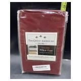 New - 2 king size pillow cases - red