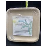 10x10in biodegradable natural plates - 2 packs of