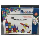 New - 33 piece 3d magnetic tiles - great for stem