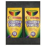 New - 2 12pack crayola colored pencils