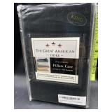 New - 2 king size pillow cases - black