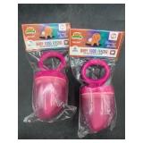 2 pink baby food feeders - new