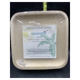 10x10in biodegradable natural plates - 2 packs of