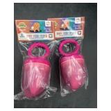 2 pink baby food feeders - new