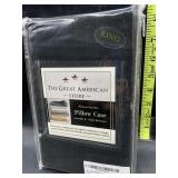 New - 2 king size pillow cases - black