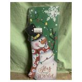 New - Christmas sign - snowman- 9.5 x 23.5in -