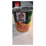 Large can of Peach Halves in Light Syrup   In