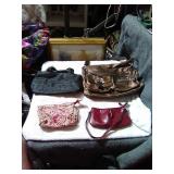 Assorted designer purses