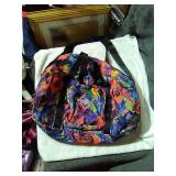 A tote full of book bags