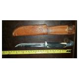 Vintage Hunting Knife Queen Steel Fixed Blade