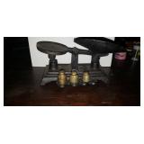 Antique Cast Iron Candy Balance Scale w/  Tray &