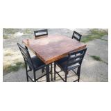 Counter Height Table and 4 Stools, Chairs
