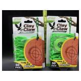 2 50 packs clay claw clay pigeon hangers