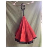 New red inverted umbrella