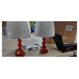 New Pair of Lamps with Shades. 19" Tall