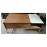 Brand New Lift top Coffee Table With Marble, has