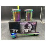 Stainless steel tea infuser with spoon