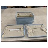 3 canvas collapsable baskets