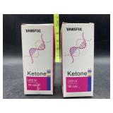 2 bottles ketone URS1K strips for urinalysis