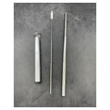 New collapsable aluminum straw with cleaning