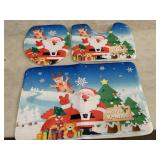 Christmas bathroom rug set - memory foam