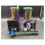 Stainless steel tea infuser with spoon