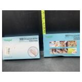 2 boxes disposable gloves - one size fits all