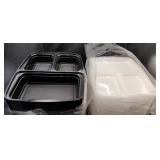 New 3 Compartment meal Prep Containers with Lids