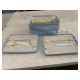 3 canvas collapsable baskets