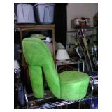 High heel chair.  Stylish chair in shape of a