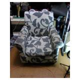 Low back high arm chair. Dimensions are 38" x