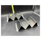 Pair of stainless steel taco holders