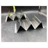 Pair of stainless steel taco holders