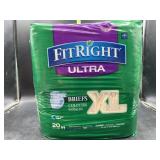 FitRight ultra briefs size xl 20 count