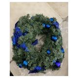 Christmas garland - blue decorations