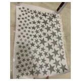 Silver star wall stick ons
