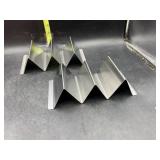 Pair of stainless steel taco holders
