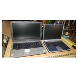 2 Laptop Computers,  Ckme out of storage lockers,