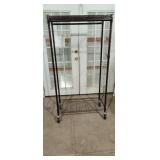 Heavy Duty Clothing Rack on Rollers  Double