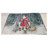 Santa Rug  45" x 33" Good Condition